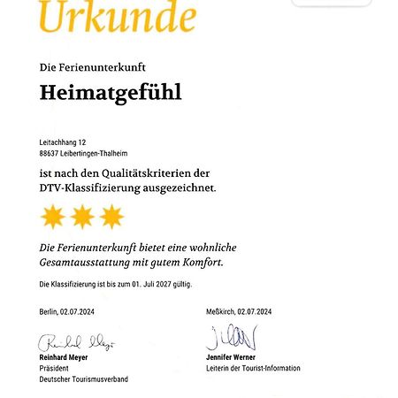 Ferienwohnung Heimatgefuehl Thalheim Leibertingen Екстериор снимка